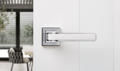 Дверная ручка ADDEN BAU PIEZA Q360 WHITE / CHROME, фото 2