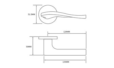 Дверная ручка ADDEN BAU LYRE S-489 NICKEL, фото 2
