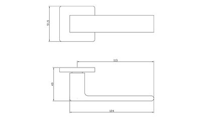 Дверная ручка ADDEN BAU GRANE S-560 GRAPHITE, фото 2