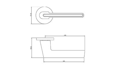 Дверная ручка ADDEN BAU RIVER S-486 CHROME / WHITE, фото 2