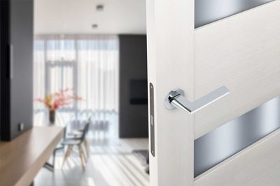 Дверная ручка ADDEN BAU RIVER S-486 CHROME / WHITE, фото 3
