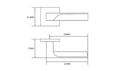 Дверная ручка ADDEN BAU SHARP S-558 GRAPHITE, фото 2