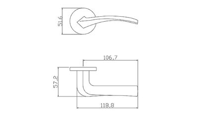 Дверная ручка ADDEN BAU WAVE S-488 GRAPHITE, фото 2