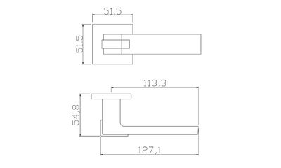 Дверная ручка ADDEN BAU GRACE S-549 BLACK, фото 2