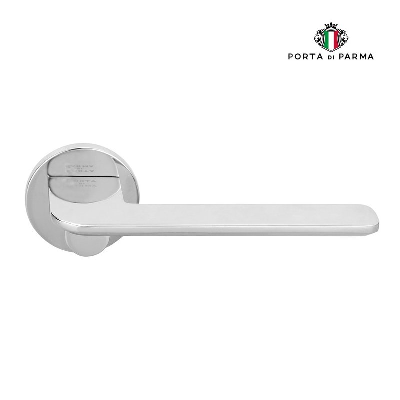 Дверная ручка на розетке PORTA DI PARMA Slim 103.01, полированный хром