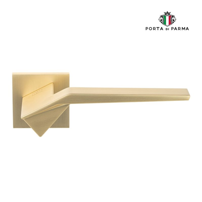 Дверная ручка на розетке PORTA DI PARMA Origami 205.07, матовое золото