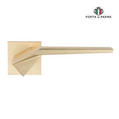 Дверная ручка на розетке PORTA DI PARMA Origami 205.07, матовое золото, фото 2