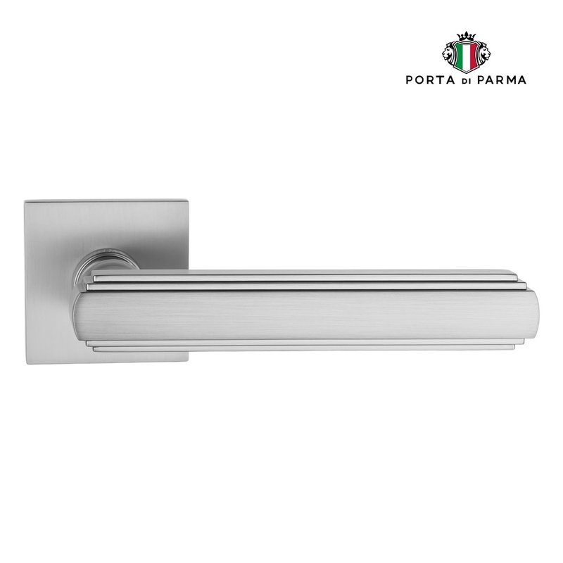 Дверная ручка на розетке PORTA DI PARMA Glamour 217.14, матовый никель