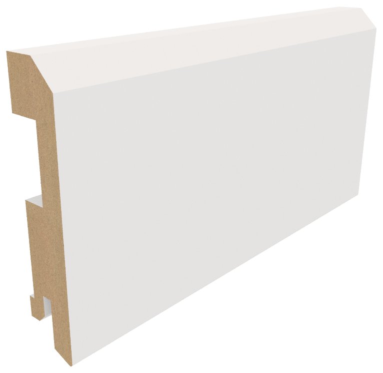 Плинтус плоский Эмаль ПП 75×16×2070 белый