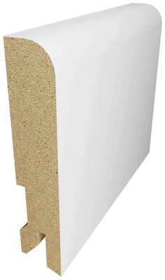 Плинтус напольный МДФ 80×16×2440 Эмалит белый