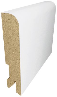Плинтус напольный МДФ 80×16×2440 Шагрень белая