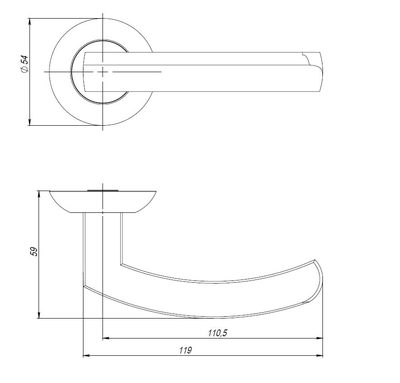 Ручка раздельная R.JR54.SIGMA (SIGMA JR) ABG-6 зеленая бронза 105мм, фото 3