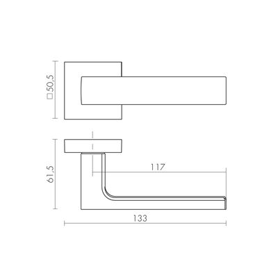 Ручка раздельная K.DM51.Straight (Straight DM) WH-19 белый, фото 3
