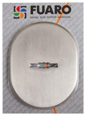 Декоративная Fuaro накладка ESC 475 (90х65) SN матовый никель на сувальдный замок, фото 2
