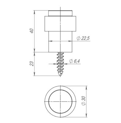 Упор дверной напольный STOPPER/14 (DS-14) AB бронза, фото 3