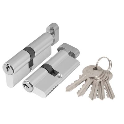 Цилиндровый механизм (AZ102/100) AZ1002Knob100 (45+10+45) CP хром, фото 1