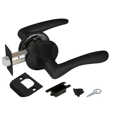 Ручка защелка DK620 BL-PS (6020 BL-P) (без фик.) черный, фото 1