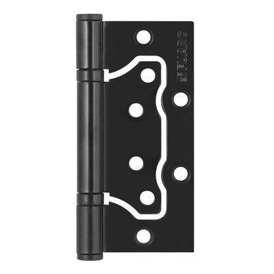 Петля универсальная без врезки IN4500W-BL BL (500-2BB/BL 100x2,5) черный матовый БЛИСТЕР, фото 1