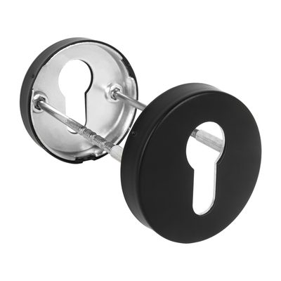 Накладка под цилиндр ET.R.DSS201-02 (DSS-02-ET) (INOX 201) BLACK, фото 1