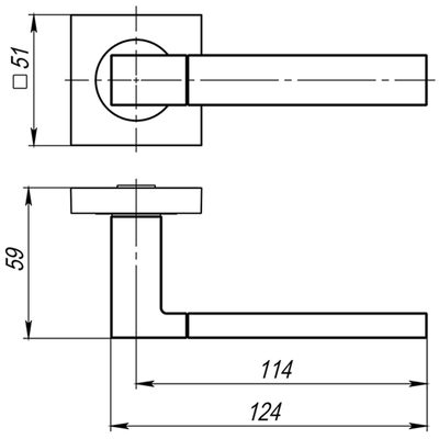 Ручка раздельная K.JK51.FUSION (FUSION JK) BL-24 черный, фото 3