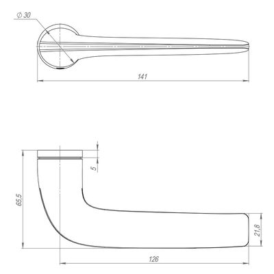 Ручка раздельная R.ART30.LACONY MWSC-33 итальянский тисненый, фото 3
