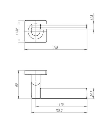 Ручка раздельная K.JK51.LIFT (LIFT JK) BL-24 черный, фото 3