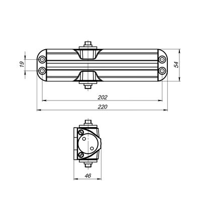 Доводчик дверной DC20-5/TS-68 WH до 110 кг (белый), фото 3