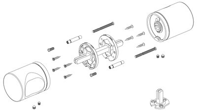 Ручка раздельная K.ART52.SYMMETRY FSG-39 флорентийское золото, фото 4