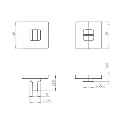 Ручка поворотная BK6.K.JS51 (BK6 JS) SSG-39 сатинированное золото, фото 3