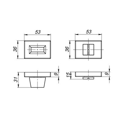 Ручка поворотная BK6.K.UCS36 (BK6 UCS) FSG-39 флорентийское золото, фото 3
