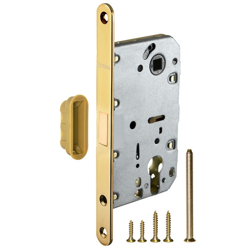 Корпус врезного замка MAGNM85C-50 (M85C-50) GOLD-24 золото 24K