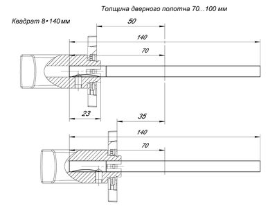 Квадрат для ручек Spindle 8х140, фото 3