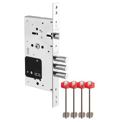 Замок врезной сувальдный TERMO MDV25/S-60.85.3R16 4 key (ключ удл. 120/75 мм), фото 1