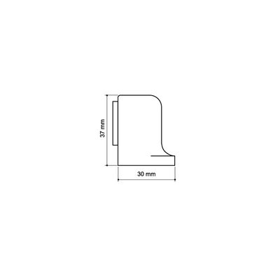 Упор Armadillo дверной напольный STOPPER/MZA003 (MDS-003ZA) магнитный SN-3 мат.никель, фото 3