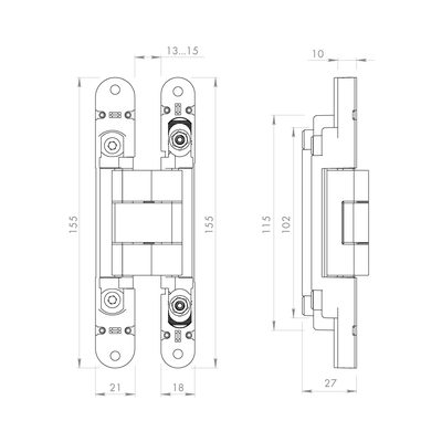 Петля скрытой установки U3D2400.VPG SC мат. хром TECH, фото 3