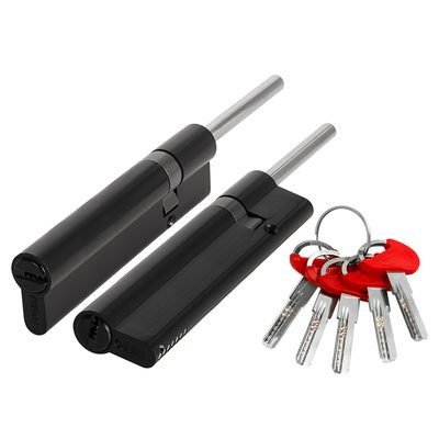 Цилиндровый механизм D-PRO5007 Tang 100 w/k (65+10+25) BL-24 черный 5Key без верт., фото 1