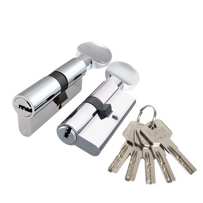 Цилиндровый механизм Z3002Knob90(35+10+45) с вертушкой CP хром, фото 1
