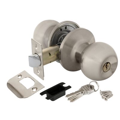 Ручка защелка DK672 SN-ET (6072 SN-E) (кл./фик.) мат. никель, фото 1