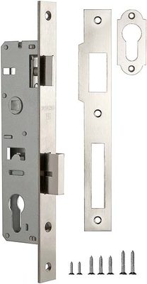 Корпус узкопрофильного замка с защелкой PROF153-30/85 (153-30/85) CP хром, фото 1