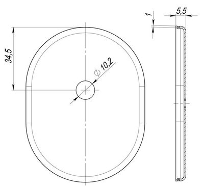 Накладка на шток цилиндра ESC.O.SF/OV.474 (ESC 474) AB зелёная бронза, фото 3