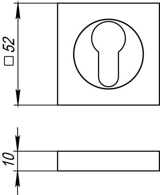 Накладка под цилиндр ET.K.KM52 (ET KM) SN/CP-3 матовый никель/хром, фото 3