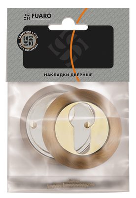 Накладка под цилиндр ET.R.RM54 (ET RM) AB/GP-7 бронза/золото, фото 2