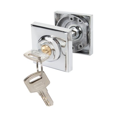 Ручка поворотная с фиксацией ключом BK6.FIX.JK CP-8 хром, фото 1