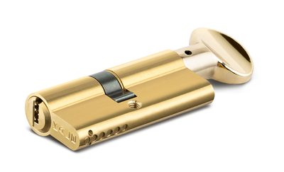 Цилиндровый механизм с вертушкой 164 SM/90 (40+10+40) mm латунь 5 кл., фото 2