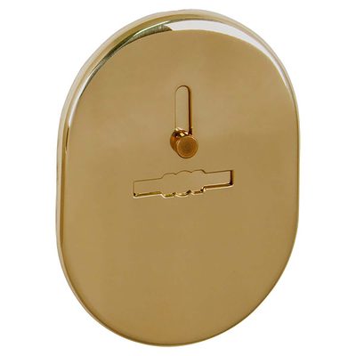 Накладка на сувальдный замок ESC.S-lift.SF/OV.476 (ESC 476) с шторкой GP латунь, фото 1