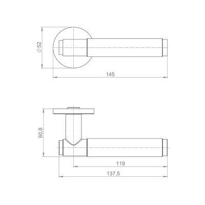 Ручка раздельная R.URS52.ROLL FSG-39 флорентийское золото, фото 3