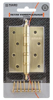 Петля универсальная IN4400UA-BL SN (4BB/A/BL 100x75x2,5) мат. никель БЛИСТЕР, фото 2