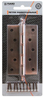 Петля универсальная IN5400UA-BL AB (4BB/A/BL 125x75x2,5) бронза БЛИСТЕР, фото 2