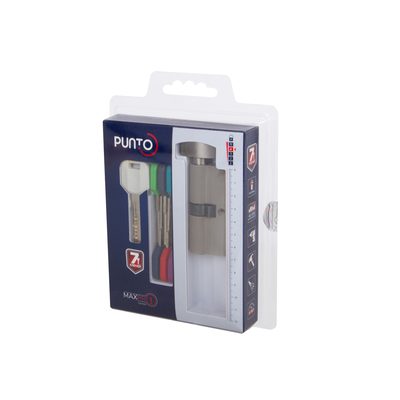 Цилиндровый механизм MaxPro7002Knob90mm(40+10+40) SN никель 7key с вертушкой, фото 2
