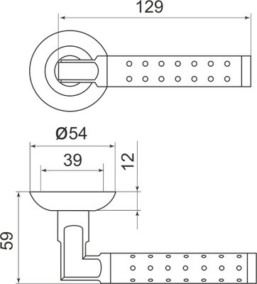 Ручка раздельная R.LD54.Eridan37 (Eridan LD37) SN/CP-3 матовый никель/хром TECH (кв. 8х140), фото 3
